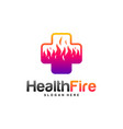 health fire logo design concept fire logo vector image