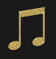 musical notes icon with glitter effect isolated vector image