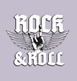 rock star with wing logo print design for apparel vector image