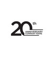 20th year anniversary icon logo design template vector image