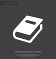 book premium icon white on dark background vector image vector image