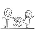 cartoon family vector image