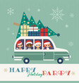 happy holidays party vector image