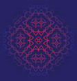 background with pattern of mandala blue and red vector image