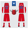 basketball uniform template design for vector image vector image