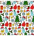 christmas patch seamless pattern vector image