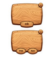 different wooden panels for game cartoon vector image
