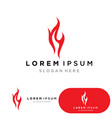 fire logo template flame symbol icon vector image vector image
