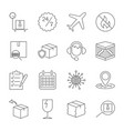 thin line icons set of shipping and delivery vector image