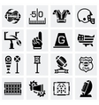 american football icon set vector image