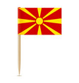 flag of macedonia toothpick 10eps vector image vector image