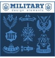 military symbols with weapon and people uniform vector image vector image