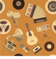 seamless pattern musical instruments vector image