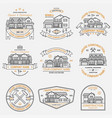 set house construction company identity vector image vector image