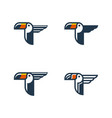 toucan tropical bird logo template vector image