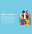 woman man characters diverse group vector image vector image