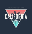 california ocean avenue t-shirt and apparel design vector image vector image
