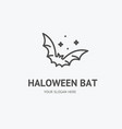 halloween sign thin line icon emblem concept vector image