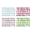 isometric alphabet font isolated vector image