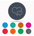 love heart icon couple romantic sign vector image vector image