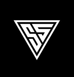Ss logo monogram with triangle and hexagon modern Vector Image
