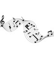musical notes on lines vector image vector image