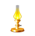 old kerosene lamp isolated on white vector image vector image