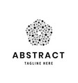 polygonal flower modern logo element with dots vector image