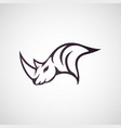 rhino logo icon vector image vector image