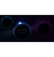 rising sun over the planet space background vector image vector image