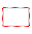candy cane frame vector image vector image