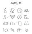modern thin line flat design of icons set vector image