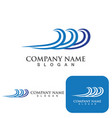 water wave logo design vector image vector image