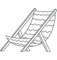 beach chair vector image vector image