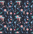 beautiful seamless floral pattern with hand vector image