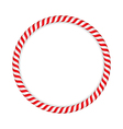 candy cane circle vector image vector image