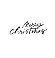 merry christmas modern brush calligraphy vector image vector image