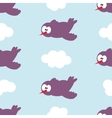 seamless pattern with birds in clouds vector image vector image