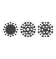 covid19 pictograph on white vector image vector image
