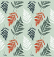 fern leaf seamless pattern background vector image