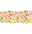 fruit seamless border repeating horizontal vector image vector image