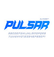 racing display font design dynamic alphabet vector image vector image