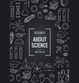 sketched science or chemistry elements vector image