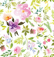 watercolor flower pattern vector image