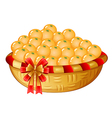 a basket of oranges vector image