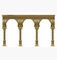 arcade golden terrace palace entrance vector image vector image