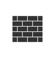 brick wall black icon vector image vector image