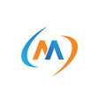 m letter logo icon vector image