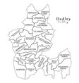 modern city map - dudley england vector image
