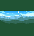 mountains and hills landscape vector image